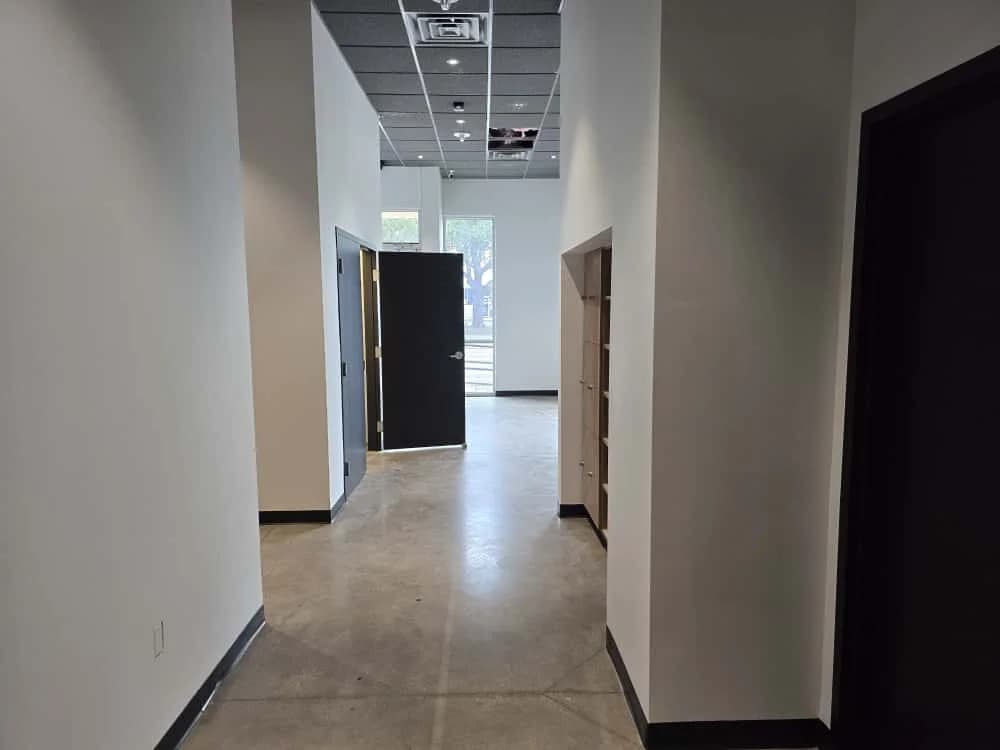 Commercial retail renovation office hallway Jacksonville FL
