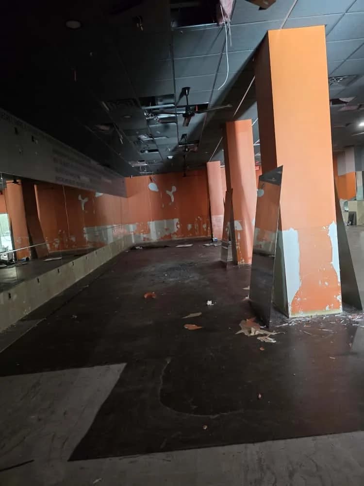 Commercial retail renovation before - orange walls Jacksonville FL