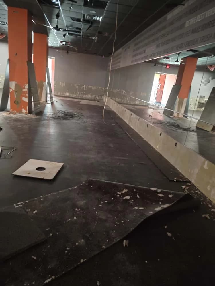 Commercial remodel buildout ready for the final coat in Jacksonville, FL